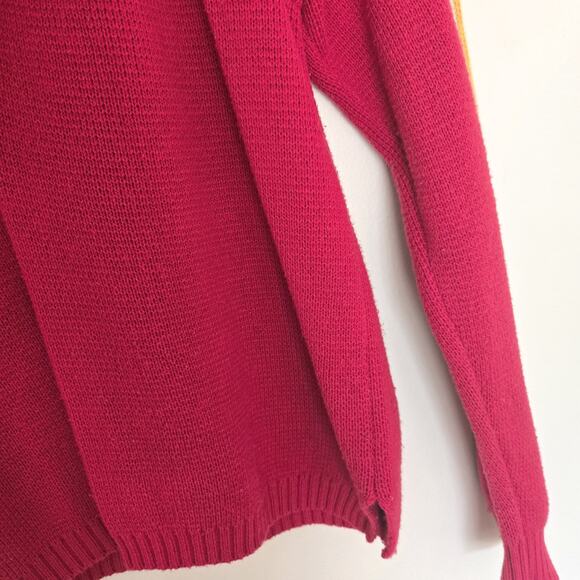 Marine Layer X Lost & Found Snowbird Stripe Sleeve Quarter Zip Sweater Size M - Picture 7 of 10